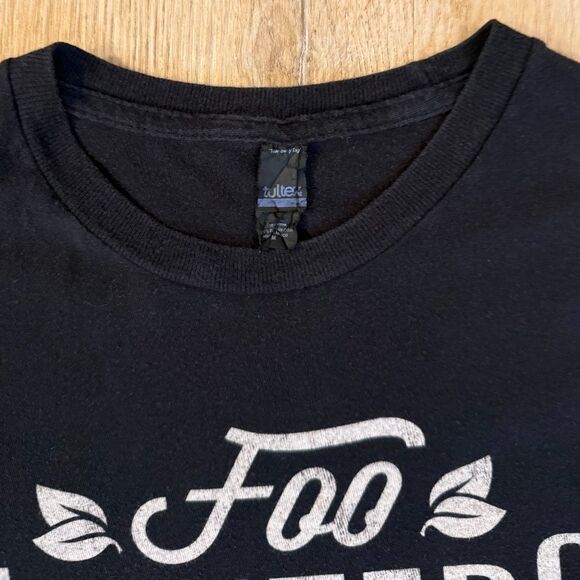 Foo Fighters Graphic T-Shirt 100% Organic Black Tultex Size M Band Tee - Picture 3 of 5